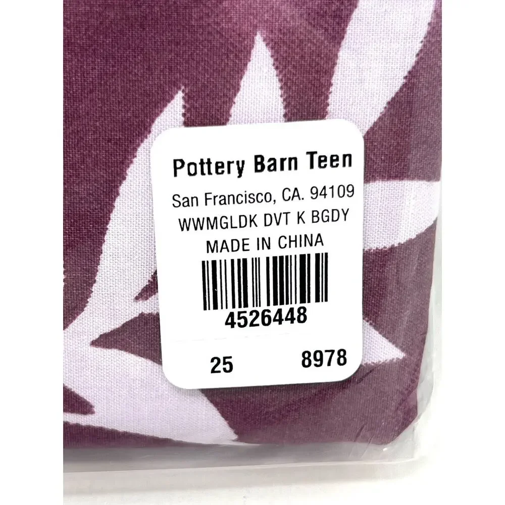 Pottery Barn Teen Harry Potter Patronus Damask KING Duvet Cover Burgundy Gold